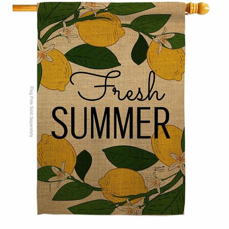 PATIO TRASERO Fresh Summer Summertime Fun & Sun 28 x 40 in. Double-Sided Vertical House Flags for  Banner Garden PA3903878